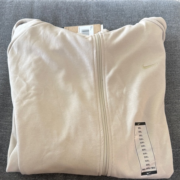 NWT Nike Primary Fleece Dri-FIT UV Full-Zip Performance Hoodie Desert Khaki 3XL - Picture 7 of 8